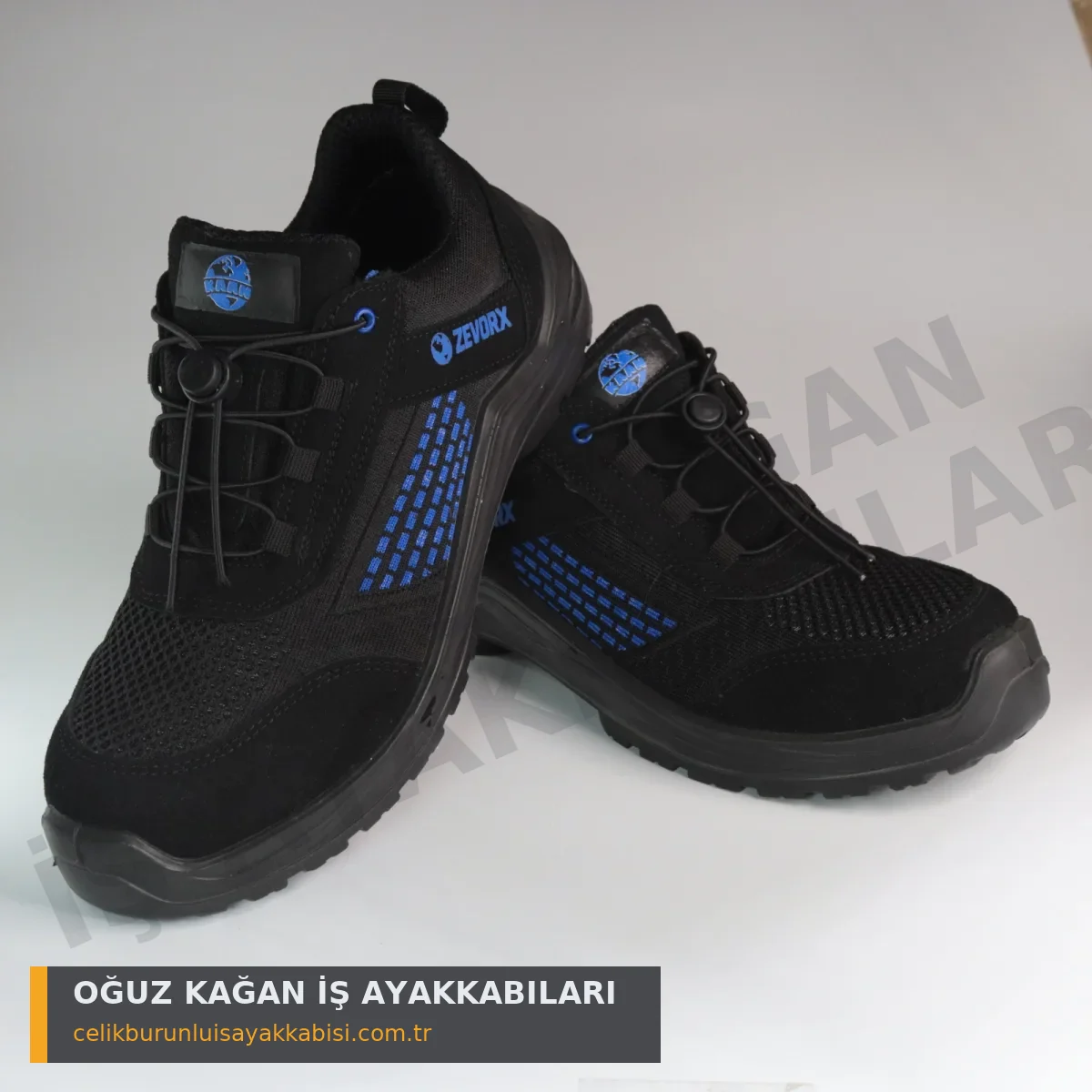 Mühendis İş Ayakkabısı Örgülü Mavi S1 - çift ürün stüdyo görünüm ZEVORX