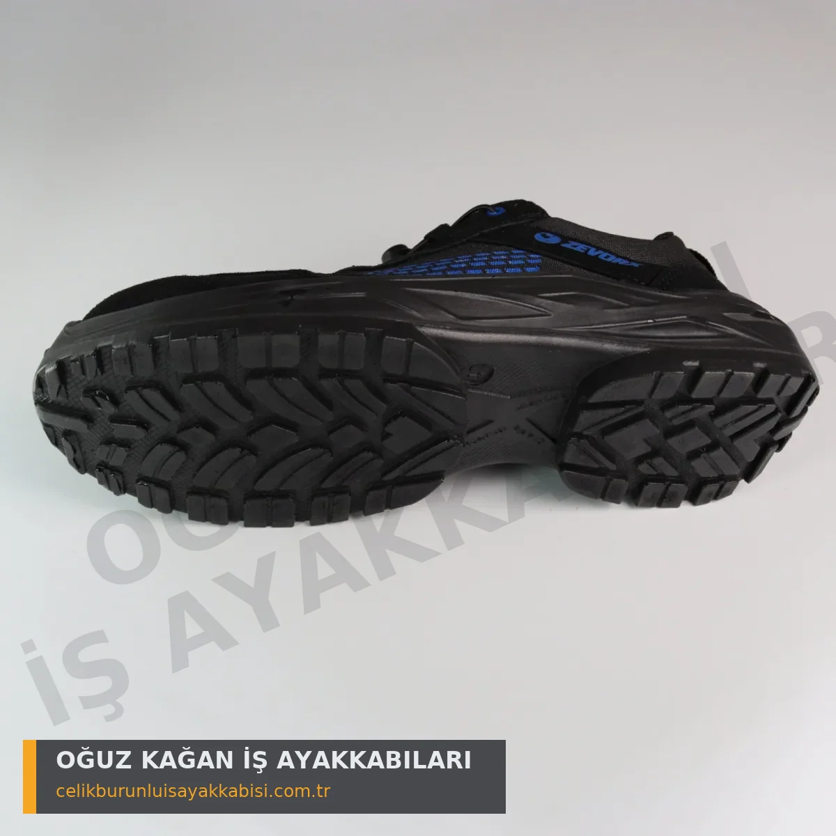 Mühendis İş Ayakkabısı Örgülü Mavi S1 - tırtıklı SRC kaymaz dış taban