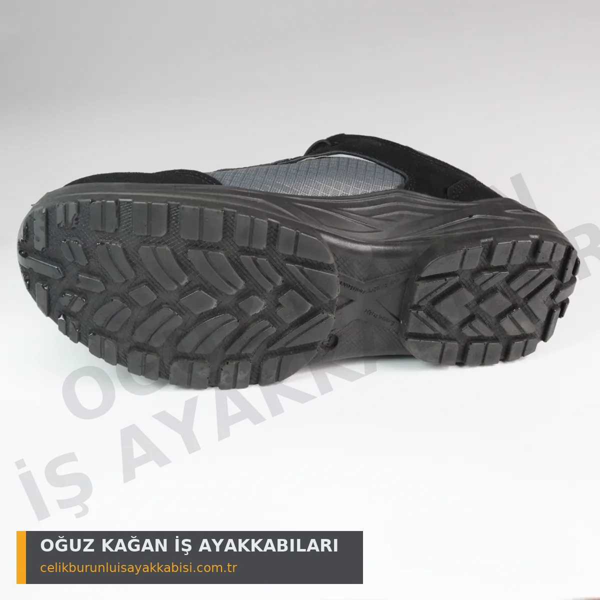 Mühendis İş Ayakkabısı Örgülü Siyah S1 - tırtıklı SRC kaymaz dış taban