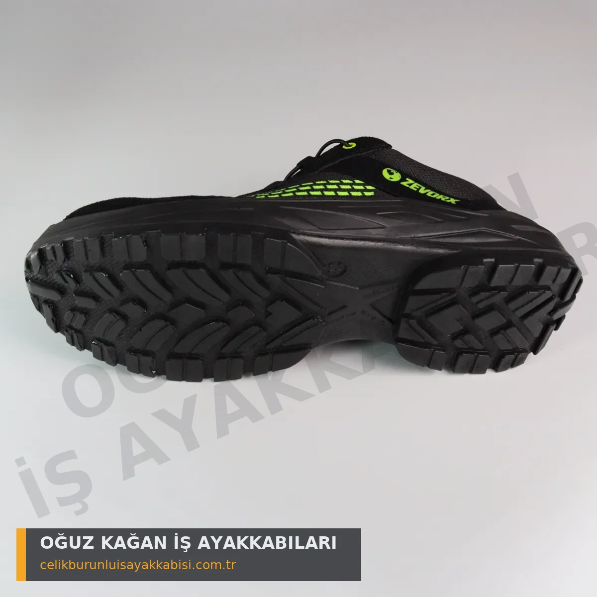 Mühendis İş Ayakkabısı Örgülü Yeşil S1 - tırtıklı SRC kaymaz dış taban