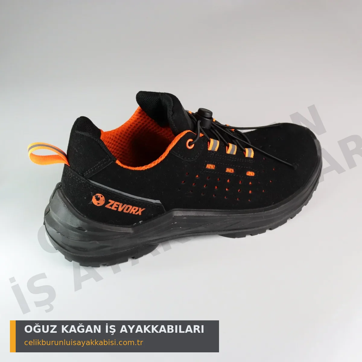 Mühendislik İş Ayakkabısı Düz Turuncu S1 - arka 3/4 görünüm topuk takviyesi ZEVORX