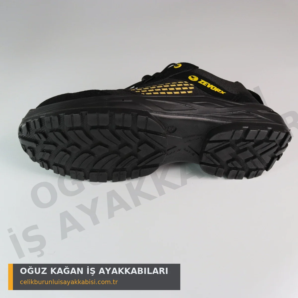 Ortopedik İş Ayakkabısı Örgülü Sarı - tırtıklı kaymaz taban