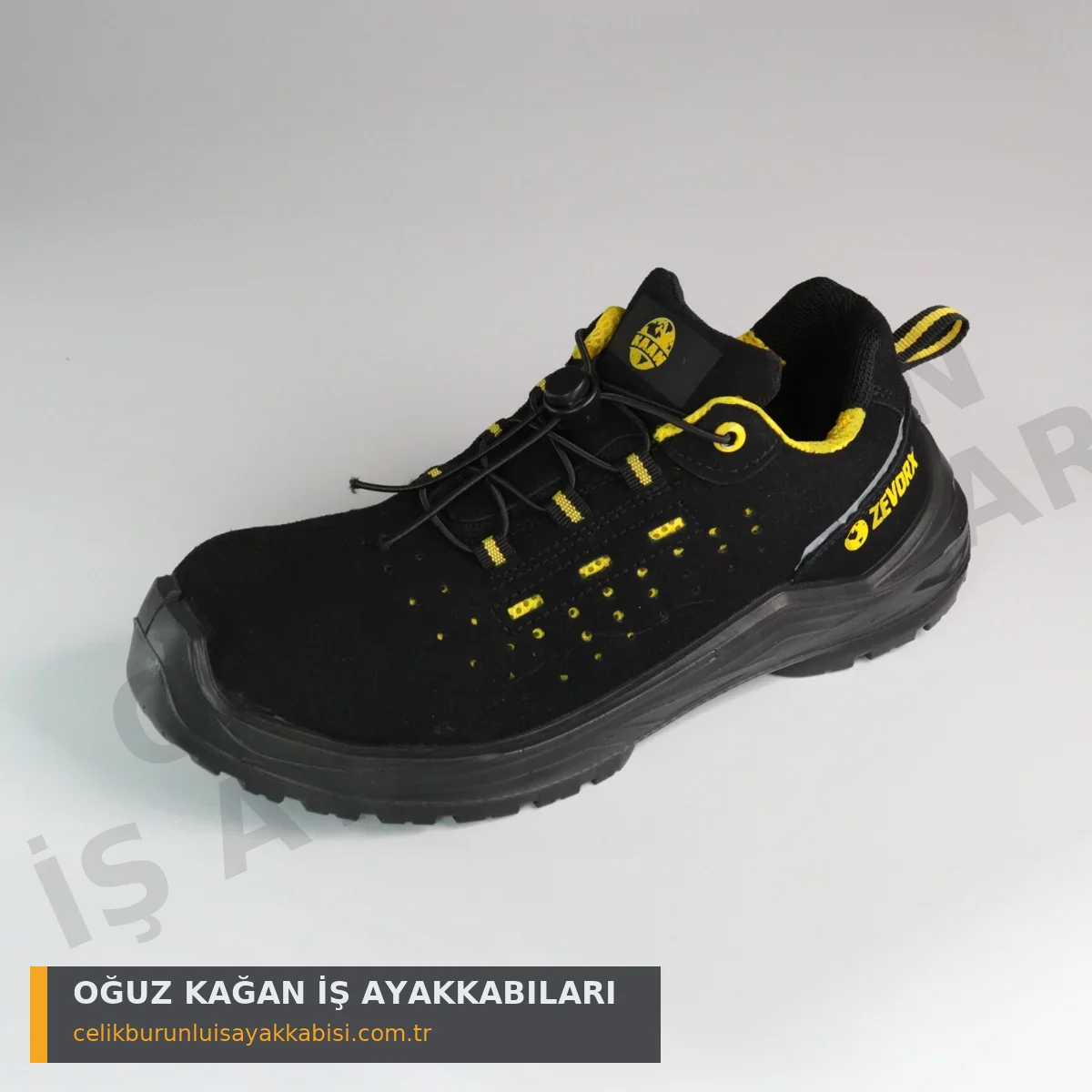 Ortopedik İş Ayakkabısı Düz Sarı - profil detay