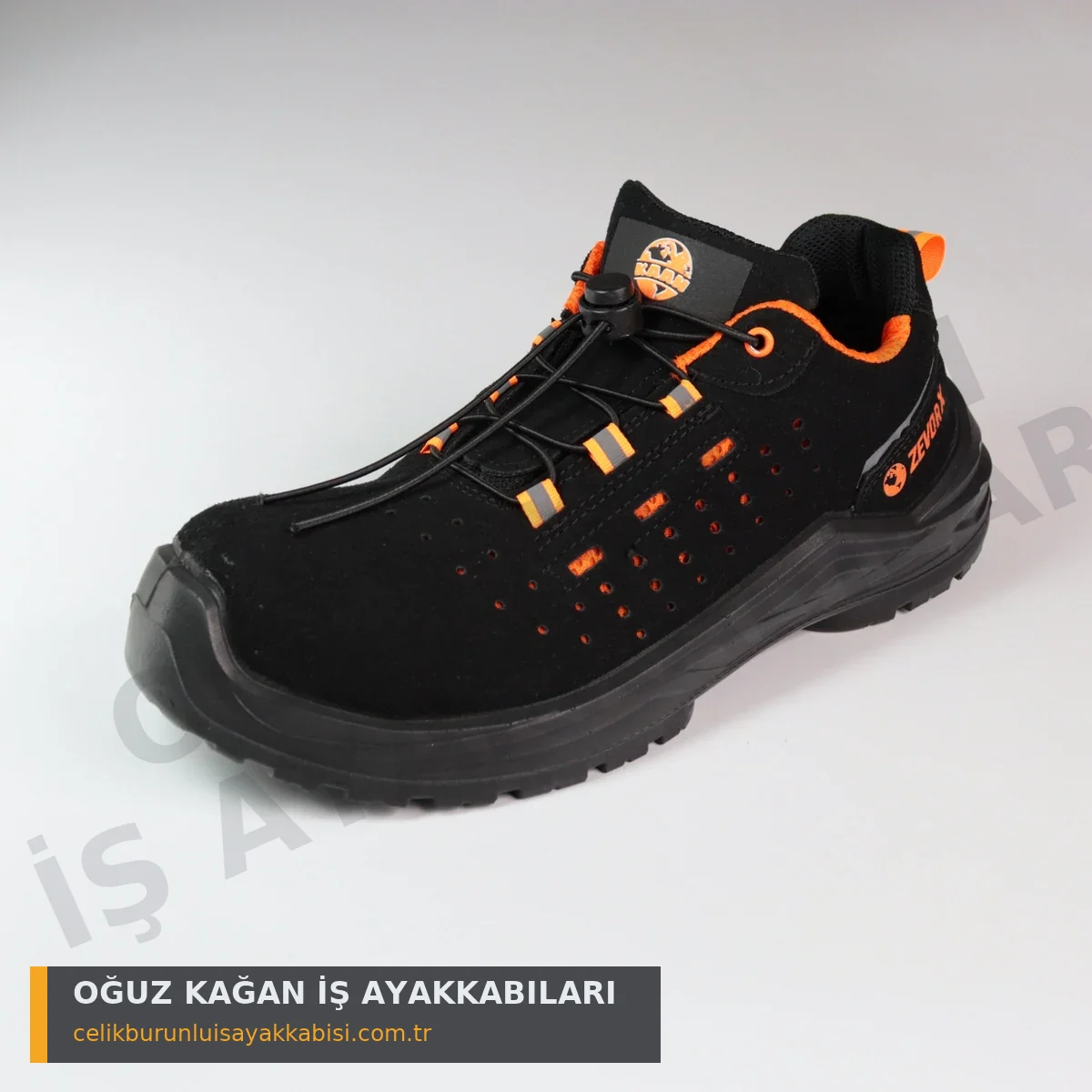 Ortopedik İş Ayakkabısı Düz Turuncu - profil detay