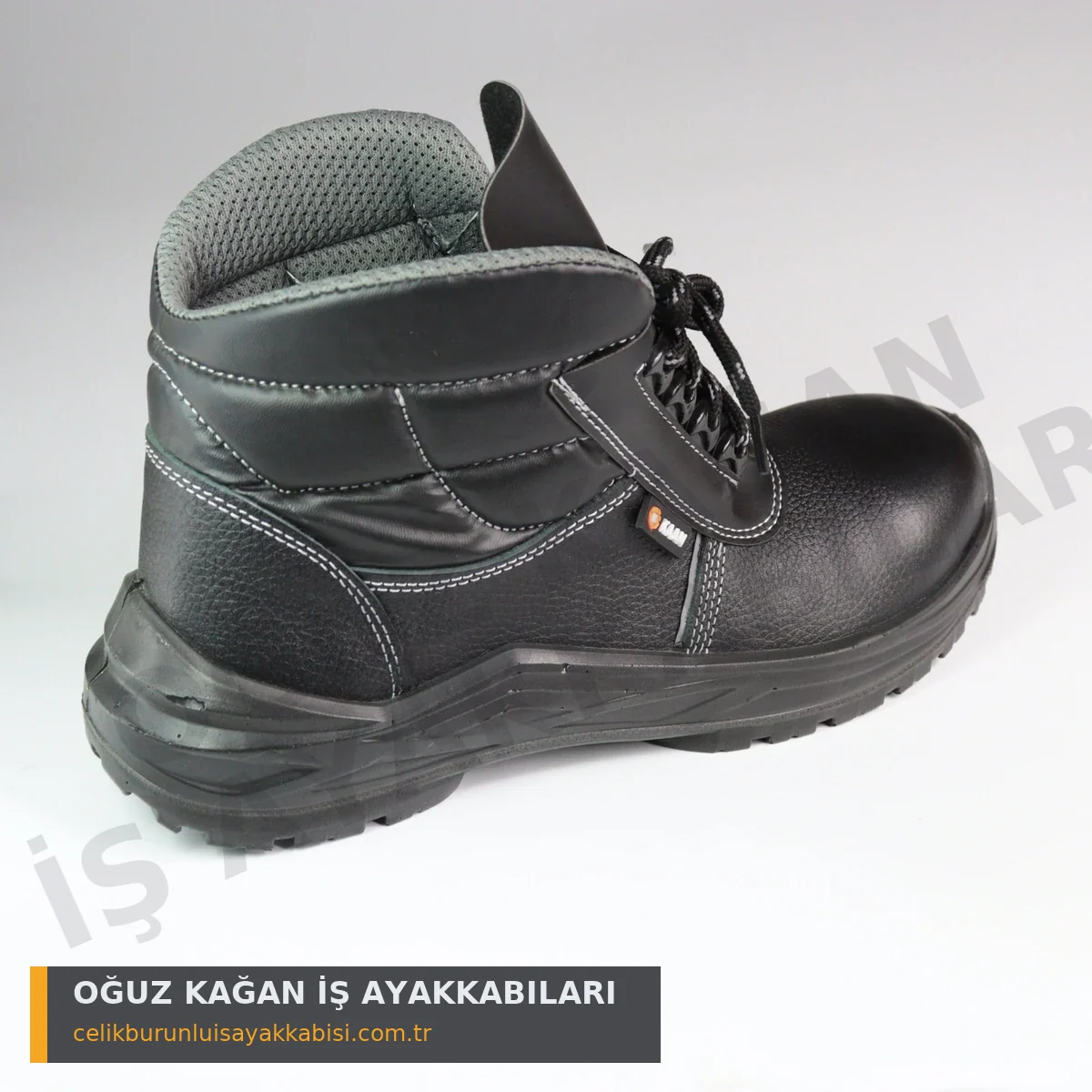 S3 Kışlık İş Ayakkabısı Bağcıklı - yandan profil ve KAAN logo detayı