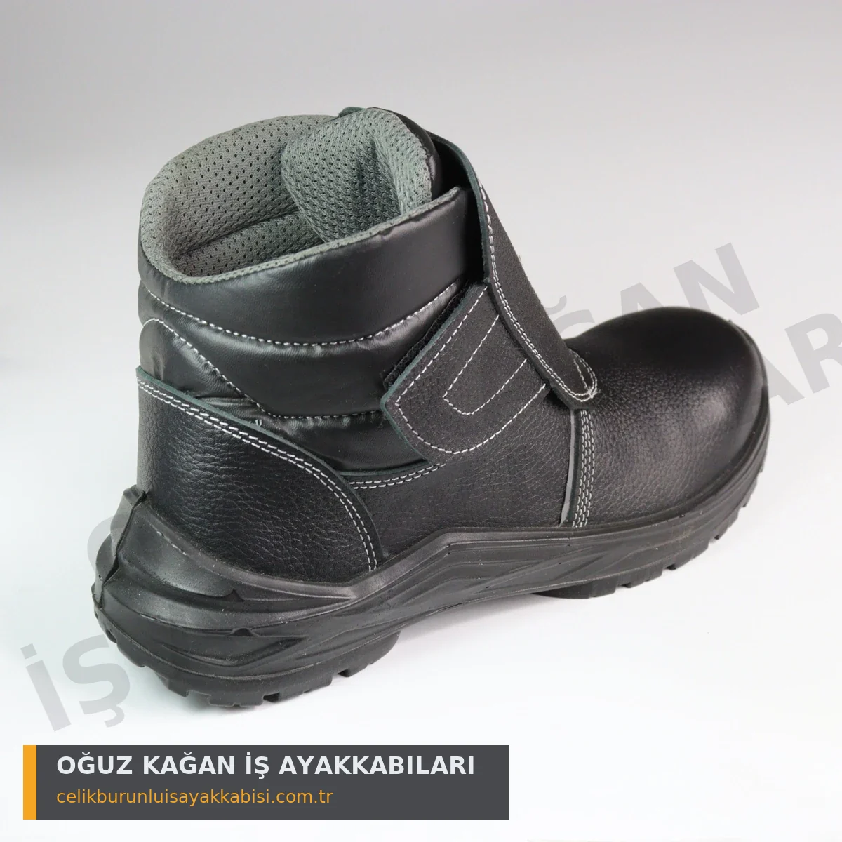 S3 Kışlık İş Ayakkabısı Cırtlı - yandan ve kaymaz kauçuk taban detayı